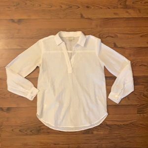LOFT LONG SLEEVE COLLARED SHIRT XXSP